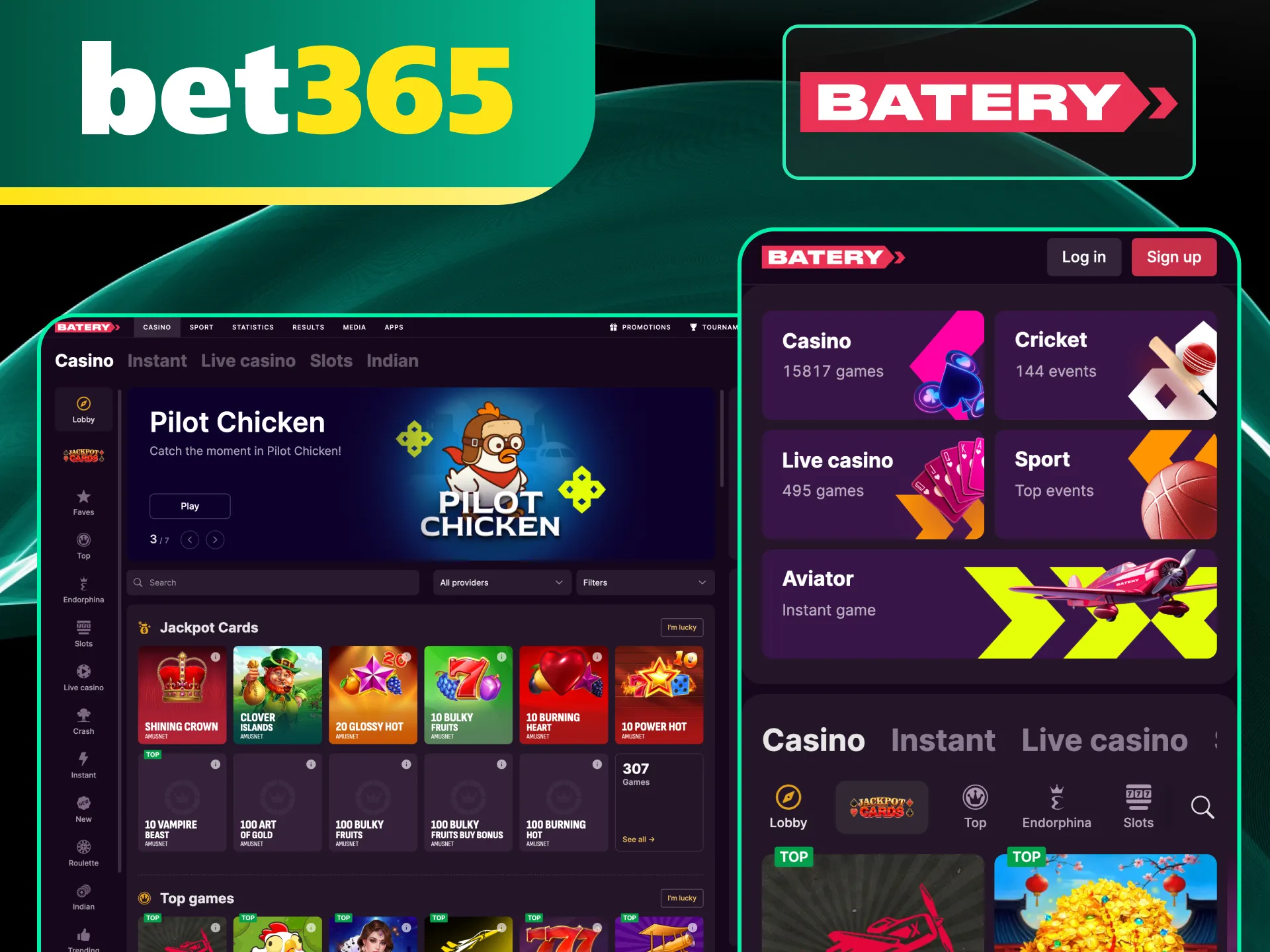 Batery Company is waiting for you with welcome bonuses for your winnings.