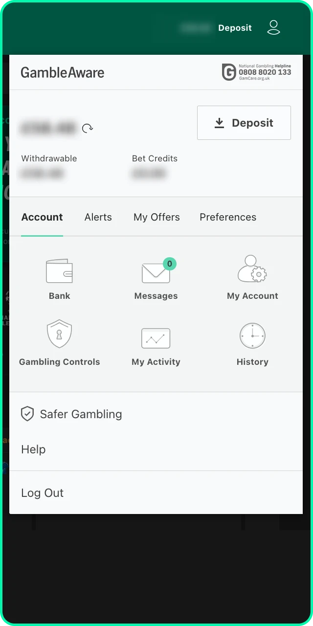 Access your account at Bet 365 to start placing sports bets today.
